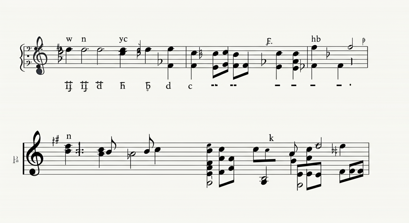 Vergelijking tussen G-sleutel en F-sleutel notenbalk met notennamen